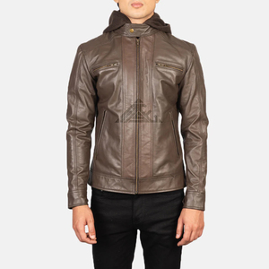 Chaqueta de cuero hecha a mano de primera calidad para hombres Material de grano completo Ajuste y diseño moderno para mercados de moda de alta gama - Product Image 4