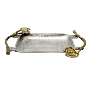 Plateau de sculpture décoratif en aluminium de conception personnalisée de dessus de table pour le plateau de décoration à la maison en gros. - Product Image 4