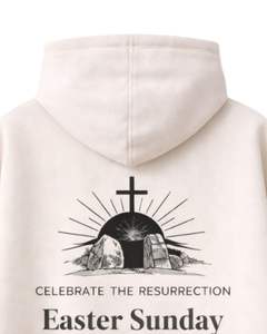 Sweat à capuche en polaire pour homme, motif croix de Pâques, pull à capuche décontracté d'hiver, streetwear, vêtements inspirés de la foi - Product Image 6