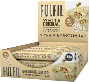 FULFIL Vitamin and <b>Protein</b> Bars (15 x 55 g Bars) — White Chocolate Cookies and Cream Flavour - Product Image 1