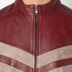 Veste en cuir pour hommes confortable à la mode taille régulière coupe ajustée concevez votre propre veste en cuir de motard pour hommes - Product Image 5