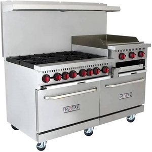 New Mo-Tak MR10-RGB24-N-C-S 60" 6 Burner Gas <b>Range</b> w/ Griddle/Broiler & (2) Standard Ovens, Convertible - Product Image 1
