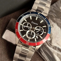 Jam Tangan Pria Kualitas Tinggi Quartz dengan Jarum Bercahaya, Dial Multifungsi, Mewah, Bahan Stainless Steel, Tahan Air