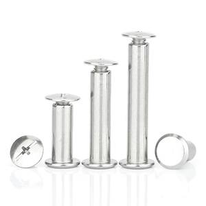 Remache de Bloqueo Macho-Hembra con Rosca Métrica y Cabeza Plana, Recubierto de Blanco - Product Image 1