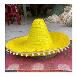 Durable Straw Hat Mexican Sombrero Hat from Vietnam for Outdoor Activities and <b>Decor</b> - Product Image 2