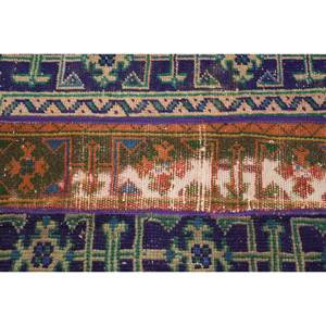 Alfombra de lana verde azul tradicional 2,1 X 2.7ft turco clásico área grande rectángulo pasillo Patchwork tejido látex respaldo habitación alfombra - Product Image 5