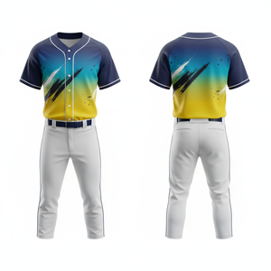 Uniforme de baseball léger, vêtements d'équipe personnalisés, vente en gros, polyester sublimé, maille - Product Image 6