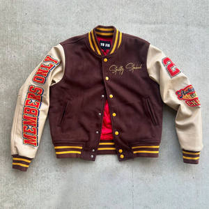 Veste universitaire de conception personnalisée OEM Streetwear vintage de haute qualité Vestes de baseball d'hiver et d'automne pour hommes Veste universitaire pour hommes - Product Image 1