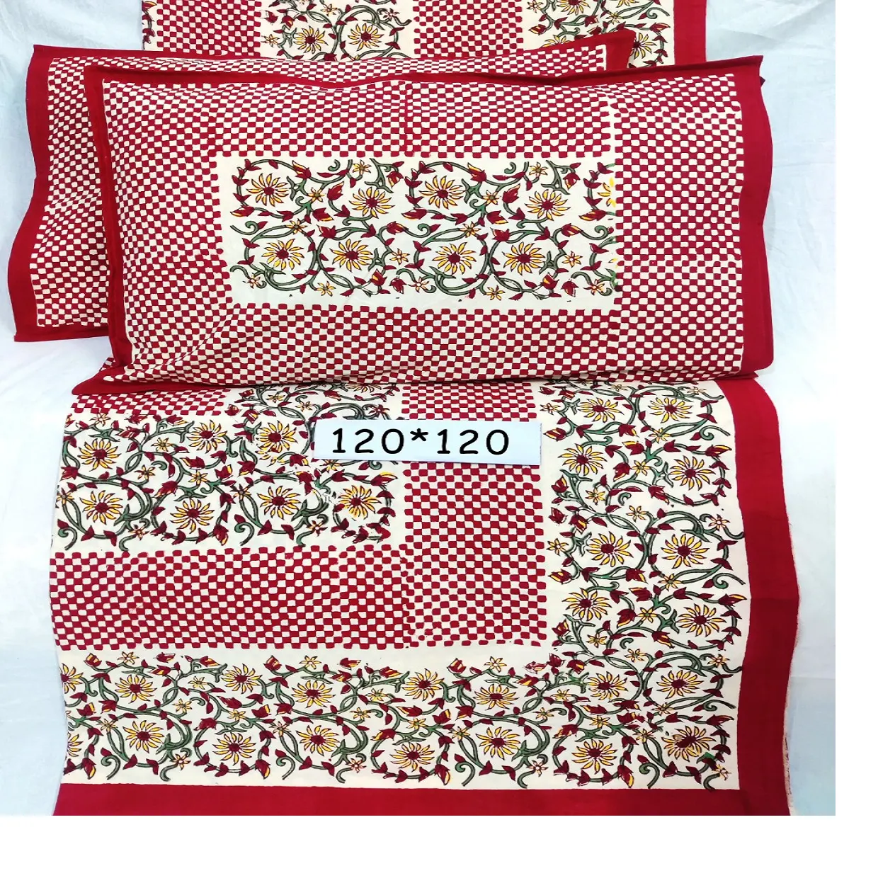 Custom Made Quilts In 100% Katoen Reversable Dubbel Bed Dekbed Of Dekbedovertrek In Size 90X108 Inches In Rood bloemen Quilts