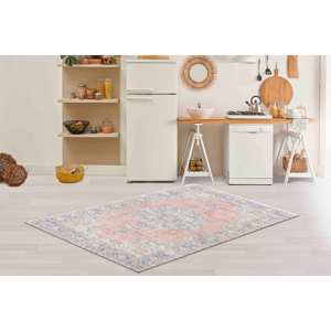 Alfombra Turca Medallion: Alfombra Decorativa Antideslizante, Alfombra Estampada, Alfombra Suave con Pelo Largo - Product Image 2