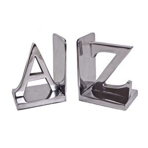 Serre-livres décoratif en métal aluminium style globe poli gravé Accessoires de décoration intérieure - Product Image 3