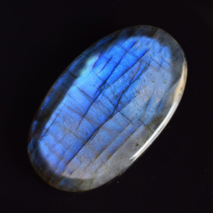 Cabujón Azul Liso de Forma Ovalada 44x25x7 MM, Precio de Fábrica, Cabujón de Cristal Curativo al por Mayor, Piedra Preciosa Suelta - Product Image 5