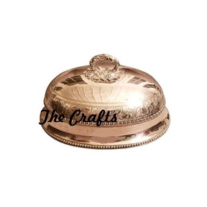 Plato de servir con cúpula de hierro y vidrio, el mejor diseño, para servir postres, a un precio asequible. - Product Image 3