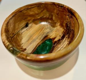 Pequeño cuenco de inmersión de madera hecho a mano, plato de baratija decorativo de madera de resina epoxi, anillo artesanal para fiesta de boda, estilo de diseño europeo - Product Image 2