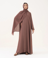 Abaya Contemporaine Décontractée Grande Taille Respirante Légère Extensible dans les Quatre Sens pour Femme – Élégante, Modeste, Longueur Ras du Sol, Idéale pour le Travail