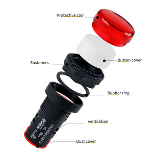 Chỉ số ánh sáng DC 6V/12V/24v36v/48V không thấm nước chỉ số ánh sáng 22mm tín hiệu ánh sáng thí điểm Đèn Led sạc chỉ số - Product Image 4