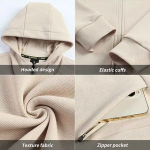 Survêtement personnalisé pour homme de haute qualité avec fermeture éclair intégrale, sweat à capuche avec fermeture éclair, 100% coton, survêtement surdimensionné à fermeture éclair intégrale en 2 pièces - Product Image 6