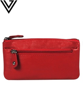 Portefeuille en cuir unisexe de luxe avec blocage RFID, design élégant à fermeture éclair, léger, grande capacité, durable, courte longueur pour cartes et clés - Product Image 1