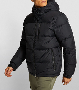 Meilleures ventes Vestes en duvet pour hommes Logo personnalisé Streetwear avec col montant Vestes en duvet de couleur unie Vente en gros - Product Image 2