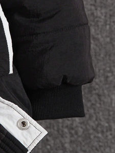 Men's High Street Style Casual Windbreaker Winter <b>Puffer</b> <b>Jacket</b> Hooded Stand Collar High Quality Light Effect <b>Thin</b> Nonwoven - Product Image 5