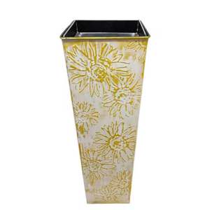 Jardinières extérieures de couleur marron de jardinière carrée en fer pour la décoration de maison et de jardin faite à la main personnalisée en vrac - Product Image 4