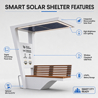 Banc solaire intelligent personnalisé avec chargeur USB sans fil et éclairage LED pour parcs, arrêts de bus et projets de ville intelligente