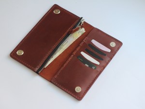 กระเป๋าสตางค์หนังวัวนิ่มรอบตัวยาวของผู้หญิงสีดำสีน้ำตาลเข้ม LWW-0052ใหม่ - Product Image 6