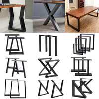 Pieds de table réglables en hauteur en acier inoxydable en forme de X, personnalisés OEM, finition noire thermolaquée traditionnelle pour cuisine et salon