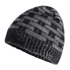 New Latest High Quality baggy Slouchy 100% Acrylic Beanie Hat Cap Warm fleece Cuffed Ribbed winter Warm Waffle beanie hat caps - Product Image 4
