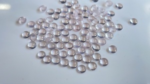 Cabujón Redondo de Cuarzo Rosa Natural de 4 mm con Parte Posterior Plana - Cuarzo Rosa Rosa Redondo Suelto - Product Image 5