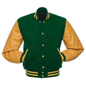 2023 chaqueta de invierno profesional para niños de alta calidad de cuero genuino lana satén estilo callejero Logo Varsity chaqueta en tamaño de niño - Product Image 1