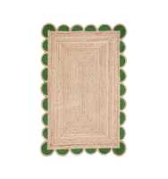 Tapis Dhurries tressés 100 % jute antidérapants à motifs floraux, tissés à la main, pour salon - Vente en gros