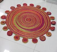 Nouveaux tapis tressés en jute 100% naturel de haute qualité, fabriqués à la main au Bangladesh, design tendance, pour l'extérieur et les pique-niques
