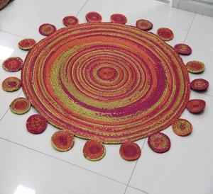 New Handmade Bangladeshi High Quality Latest Design 100% Natural Jute Braided Rugs and Floor Carpet for home decoration - Product Image 1
