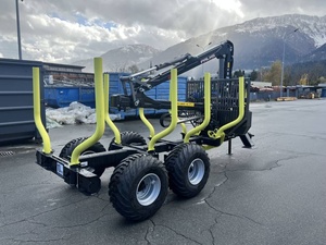 Nouvelle remorque forestière hydraulique de 8 tonnes pour le transport du bois, avec grue K4.71, double essieu, haute productivité - Product Image 6