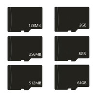 Carte SD TF pleine capacité 128 Mo 256 Mo 512 Mo 1 Go 2 Go 4 Go Carte mémoire pour appareil photo de téléphone