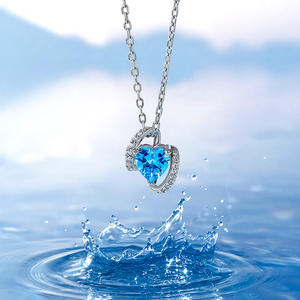 สร้อยคอ Jeulia Custom Classic Infinity Heart ประดับพลอยประจำเดือนเกิด ชุบโรเดียมหรือทองบนทองเหลือง พร้อมเพชร - Product Image 4