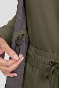 Mujeres Zip Front Utility Scrub Jacket Manga larga Ropa DE TRABAJO médica - Product Image 2