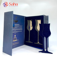 Scatola Regalo in Cartone Rigido per Bottiglia di Vino con Logo Personalizzato in Rilievo, Lussuosa Confezione in Carta con Coperchio, Laminazione Opaca e Rivestimento UV