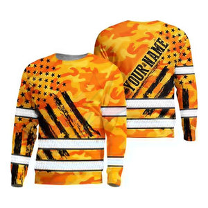 Camisa de Seguridad de Manga Larga con Reflectivo de Alta Visibilidad para Hombre, Logotipo Personalizado, ANSI Clase 1, Ropa de Trabajo Impermeable - Product Image 1