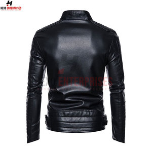 Veste en cuir homme personnalisée de qualité la plus populaire fabriquée au Pakistan Vestes en cuir de moto de qualité supérieure pour hommes - Product Image 3