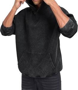 เสื้อฮู้ดฮิปฮอปแนวสตรีทของผู้ชายเสื้อฮู้ดฮิปฮอปแนวสตรีทผ้าฟลีซซักได้ฤดูหนาว - Product Image 1