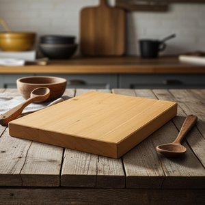 La mejor tabla de cortar rectangular de madera con mango 12mm de espesor Durable Apto para lavavajillas - Product Image 5