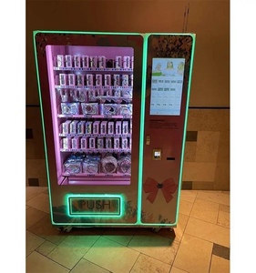 Máquina Expendedora de Belleza de Acrílico Rosa con Gráficos Personalizados y Función de Dispensación por Empuje, Capacidad de 20-150 Piezas - Product Image 2