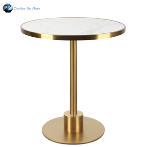 Paslanmaz Çelik Ayaklı ve Mermer Üstlü Ticari Restoran Masası, Otel ve Dış Mekan Kullanımı için Modern Tasarım - Product Image 2