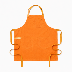Wholesale Customizable Logo Cotton Barista <b>Bib</b> <b>Apron</b> Home Kitchen Workwear Waterproof <b>Apron</b> - Product Image 3