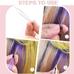Aiguille en acier inoxydable pour extensions de cheveux, pour l'insertion de perles et l'ajustement de anneaux, outil de salon, construction durable, prix raisonnable - Product Image 5