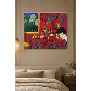 Fida Matisse Le dessert : Harmonie en rouge, impression sur toile - Product Image 2