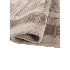 Khidki <b>Large</b> Area Hand Knotted Wool & Bamboo Silk <b>Rugs</b> Rectangle Novelty Pattern for Home & Hallway LRB-1815 Living Room Carpet - Product Image 2