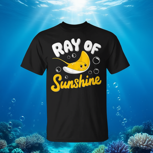 เสื้อยืดลายปลากระเบน ปลากระเบนแมนต้า ปลากระเบนแสงแดด ปลากระเบนทะเล เสื้อผ้าส่งเสริมการขาย - Product Image 3